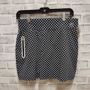 Fila Black and White Mini Bubble Skirt Casual